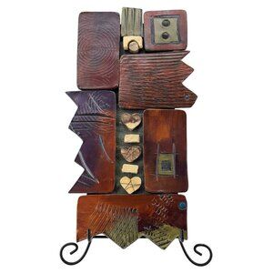 Rhonda Cearlock Hearts Desire Ceramic 16" Organic Shard Abstract Art 2007 Signed